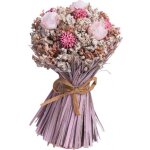 Chaks 11955, d�co bouquet vertical roses li�es 15cm, rose / p�che