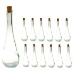 Chaks 11958, lot de 12 vases soliflore en verre ronds 18 cm