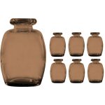 Chaks 11969 - 15, lot de 6 vases elisa brun havane 16 cm