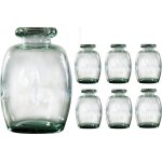 Chaks 11969, lot de 6 vases elisa transparents 16 cm
