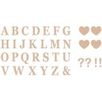 Chaks 11989 - 79, set de 48 lettres adh�sives et 8 symboles, rose gold