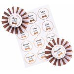 Chaks 12060, lot de 8 badges spcial mariage avec 36 stickers Ø 8cm