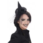 Chaks 12204, serre - tte mini - chapeau sorcire satin, noir