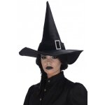 Chaks 12249, chapeau de sorcire avec boucle, noir