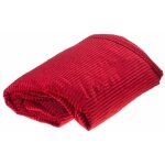 Chaks 12320 - 16, nappe velours cotel� pli�e 140 x 240 cm, bordeaux