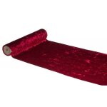 Chaks 12332 - 16, chemin de table velours shiny deluxe, bordeaux
