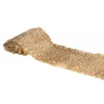 Chaks 12396 - 26, chemin de table fourrure daim marron / blanc 2m