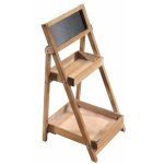 Chaks 12628, présentoir étagère double 2 niveaux avec ardoise 65cm Chaks 12628, présentoir étagère double 2 niveaux avec ardoise 65cm