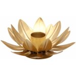 Chaks 12638, porte - bougie flambeau fleur mtal or brillant 5x11, 5cm