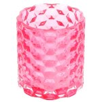 Chaks 12672 - 05, lot de 8 photophores porte - bougie bradley verre 8, 8cm framboise