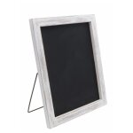 Chaks 12683, cadre rustique blanchi en bois ardoise avec support m�tal 27x33cm
