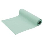 Chemin de table coton lav� 5m, bleu brume