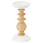 Chaks 12913, chandelier en bois et céramique blanche 20cm Chaks 12913, chandelier en bois et céramique blanche 20cm