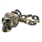 Chaks 13095, chaine avec tte de mort, or