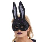 Chaks 13164, masque lapin noir dentelle