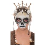 Chaks 13165, masque t�te de mort vaudou noir / ivoire