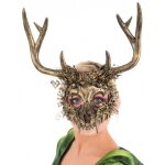 Masque squelette de cerf dor