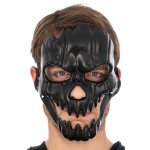 Chaks 13184 - 10, masque t�te de mort noir stri� en plastique
