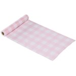 Chaks 13246 - 32, chemin de table tarlatane vichy 3m, rose water