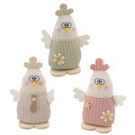 Chaks 13251, poule vichy aux grands yeux 18cm color�e, assortie (x1)