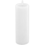 Chaks 13293 - 00, grande bougie pilier cannel�e 5x15cm, blanc