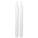 Chaks 13295 - 00, set de 2 bougies flambeau canneles 25cm, blanches