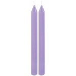 Chaks 13295 - 07, set de 2 bougies flambeau canneles 25cm, lilas