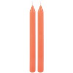Chaks 13295 - 17, set de 2 bougies flambeau canneles 25cm, tangerine