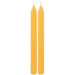 Chaks 13295 - 23, set de 2 bougies flambeau canneles 25cm jaune moutarde