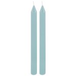 Chaks 13295 - 35, set de 2 bougies flambeau canneles 25cm, bleu pastel