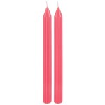 Chaks 13295 - 39, set de 2 bougies flambeau canneles 25cm, pink lady