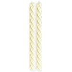 Chaks 13299 - 01, set de 2 bougies flambeau torsades 26cm, ivoire