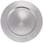 Chaks 13342 - 80, grande sous - assiette plastique 33cm, argent