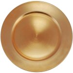 Grande sous - assiette plastique 33cm, or