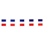 Chaks 13424, guirlande 10 drapeaux france bleu blanc rouge 5m
