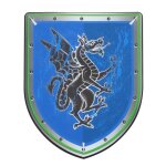 Chaks 13454, bouclier chevalier dragon bleu en mousse 28, 5 x 35 cm
