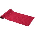 Chaks 13533 - 02, chemin de table en velours c�tel� rouge dor�