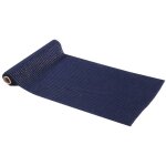 Chaks 13533 - 38, chemin de table en velours c�tel� bleu dor�