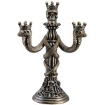 Chaks 13754, chandelier bronze ttes de mort et serpent 3 branches 30cm