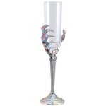 Chaks 13784, grande flte plastique avec main squelette argent irise 26cm