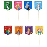 Chaks 13833 - ax, lot de 8 pics à cupcake astérix ® Chaks 13833 - ax, lot de 8 pics à cupcake astérix ®