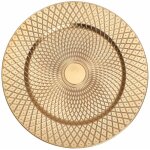 Chaks 14043, grande sous - assiette shhrazade plastique 33cm avec arabesques, or