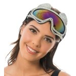 Chaks 14057, lunettes masque de ski chat avec strass, argent Chaks 14057, lunettes masque de ski chat avec strass, argent
