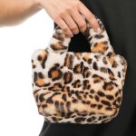 Chaks 14064, sac  main fausse fourrure lopard