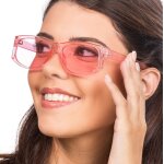 Chaks 14070, lunettes transparentes roses