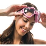 Chaks 14077 - 04, lunettes masque forme coeurs, rose