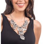 Chaks 14093, grand collier festival boh�me ethnique, perles noires