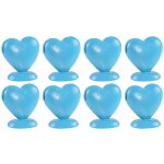 Chaks 300670, bo�te de 8 porte - cartes coeur en r�sine 5cm, turquoise