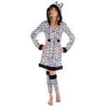 Destockage, dguisement robe capuche pompon zbre adulte, taille s
