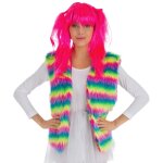Chaks 35 295312, gilet peluche adulte sans manches, arc - en - ciel
